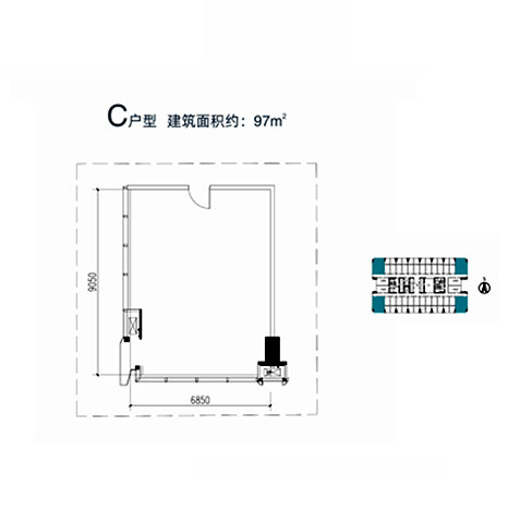 C戶型-97㎡四室一廳一衛