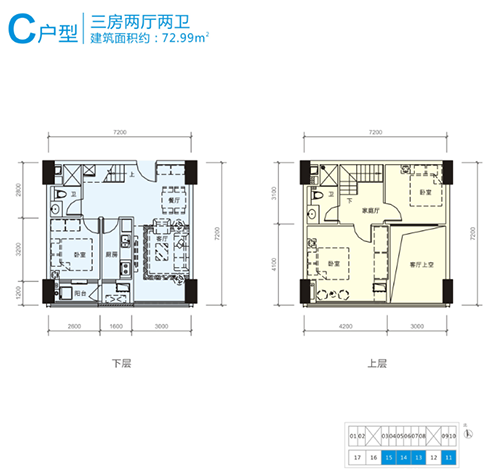 C戶型-3房2廳2衛