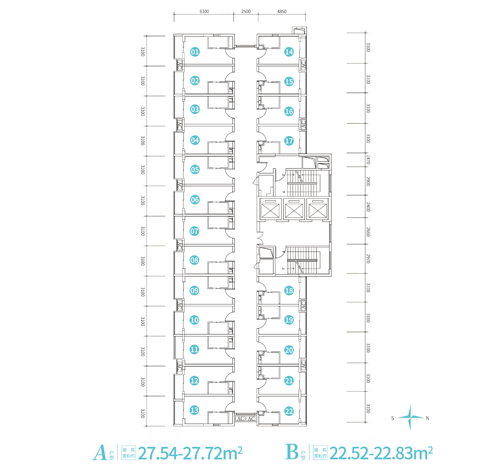 盛荟紅星創智廣場A/B戶型圖