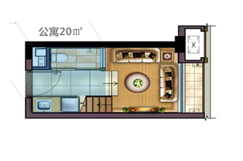 A-1戶型1房1廳1衛