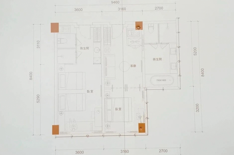 2室1廳2衛